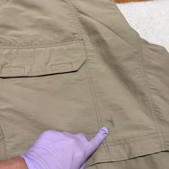 Eddie Bauer Mens Khaki Nylon Belted Convertible Sport Hiking Outdoor Pants Sz 34 - Picture 6 of 12